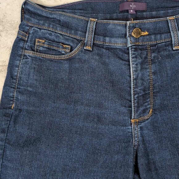 NYDJ Modern Bootcut Jeans Studded Pockets Dark Wash Slimming Denim Lift Tuck - Picture 6 of 15